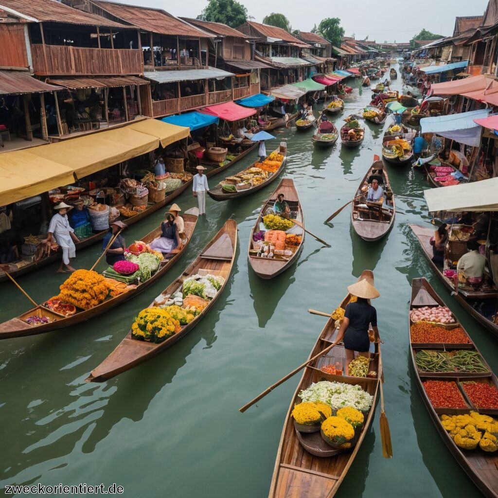 Schwimmende Märkte abseits des Massentourismus