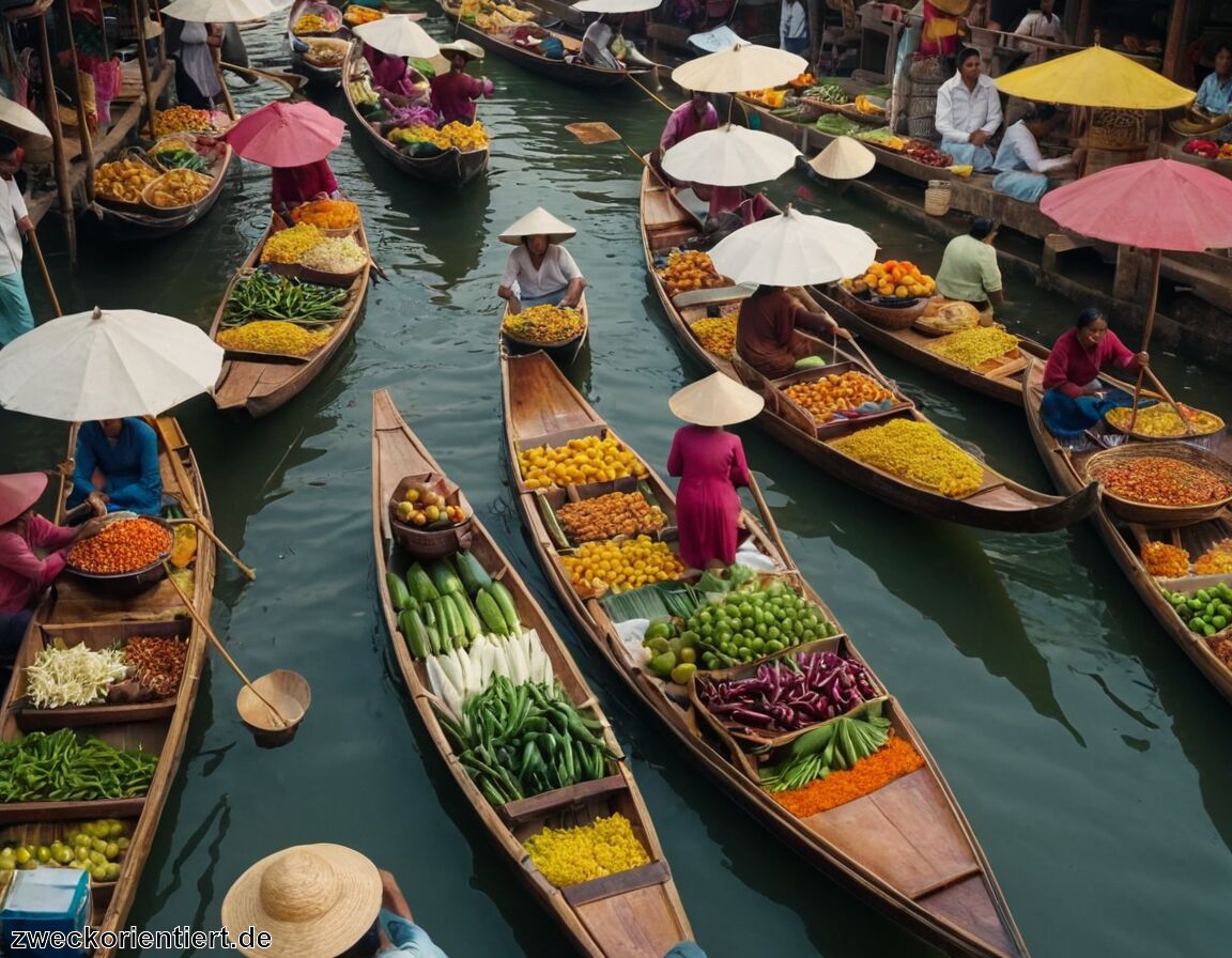 Schwimmende Märkte abseits des Massentourismus
