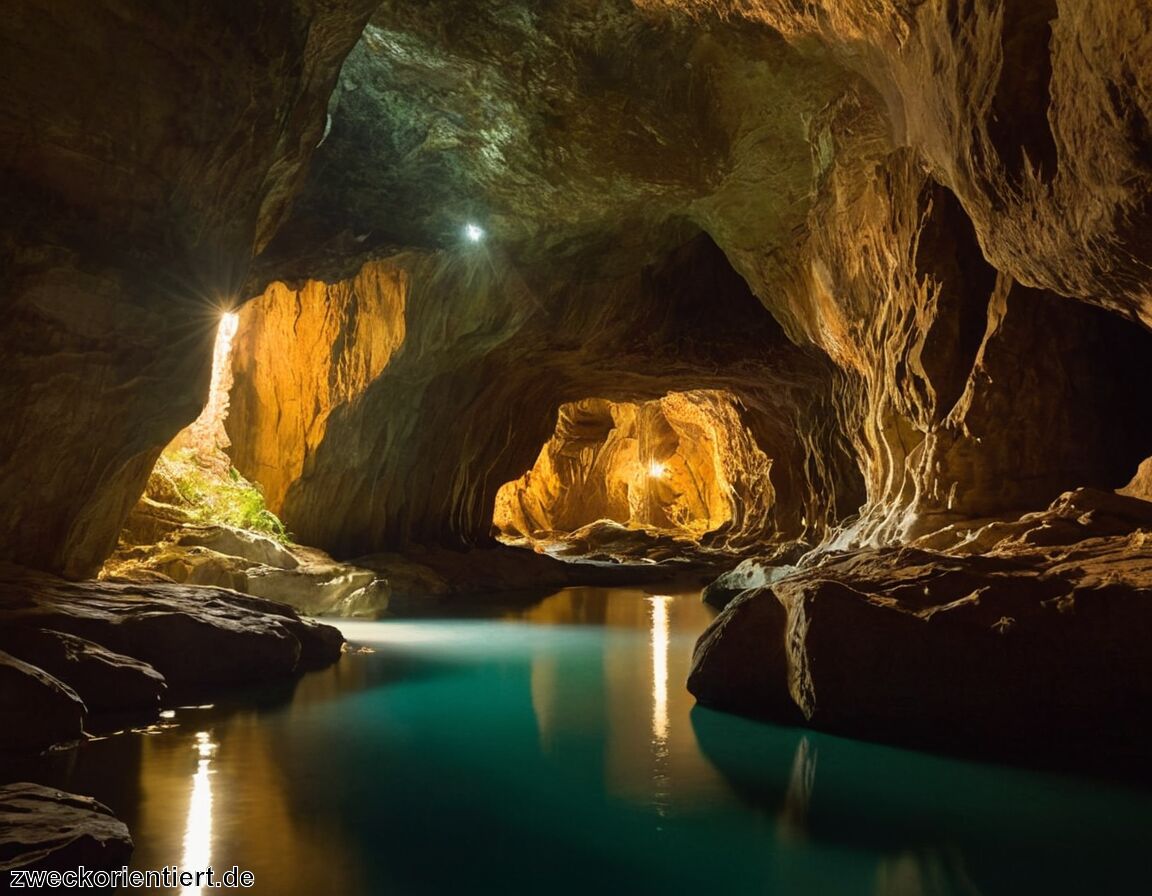 Reisen entlang unterirdischer Flüsse und Höhlensysteme