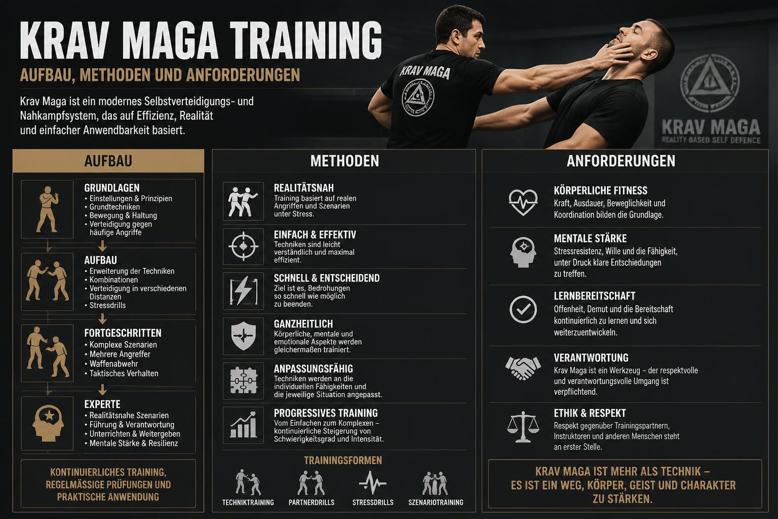Krav Maga Training: Aufbau, Methoden und Anforderungen